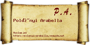 Polányi Arabella névjegykártya